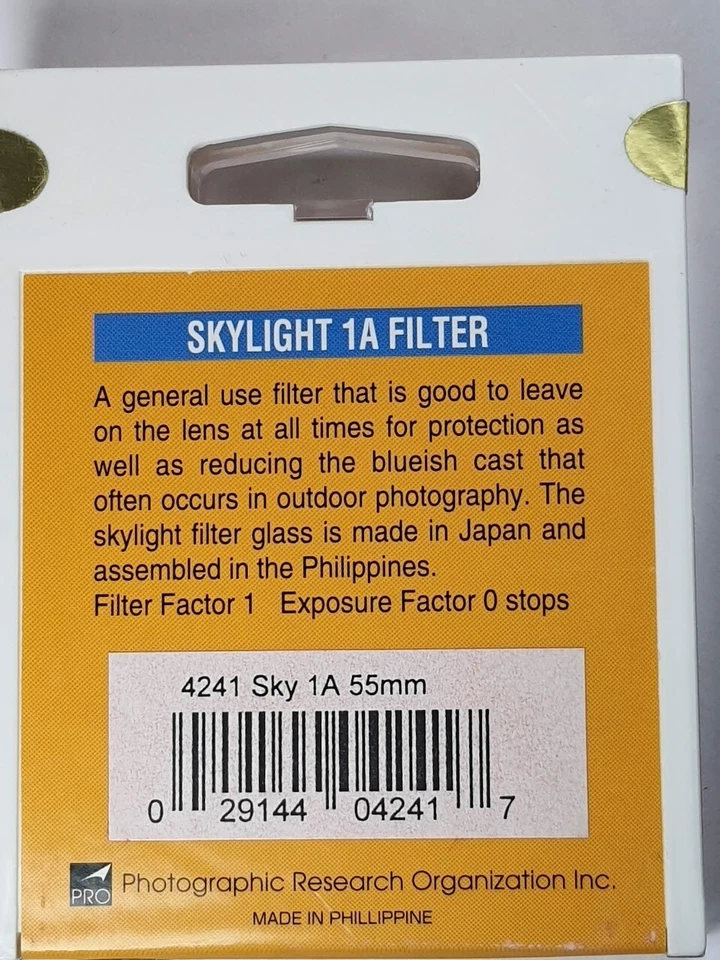 Promaster 55mm Skylight 1A Glass Lens Filter Japan 55 mm E55 E-55 Sky1A Sky-1A - Image 4 of 4
