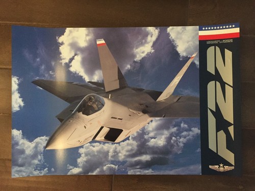 Glossy IN COLOR Lockheed-Boeing General Dynamics Aircraft Poster- circa 1990s