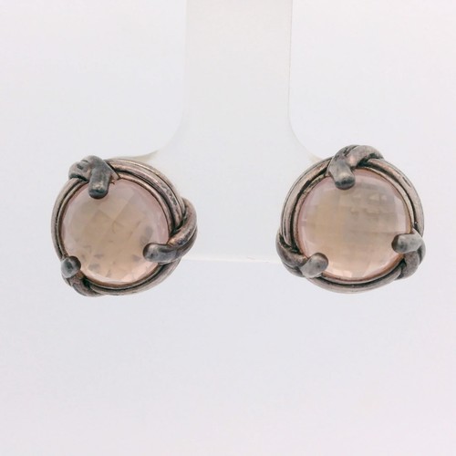 D Peter Thomas Roth Boucles D'Oreilles En Quartz Rose Peter Thomas Roth En Argent Sterling ...