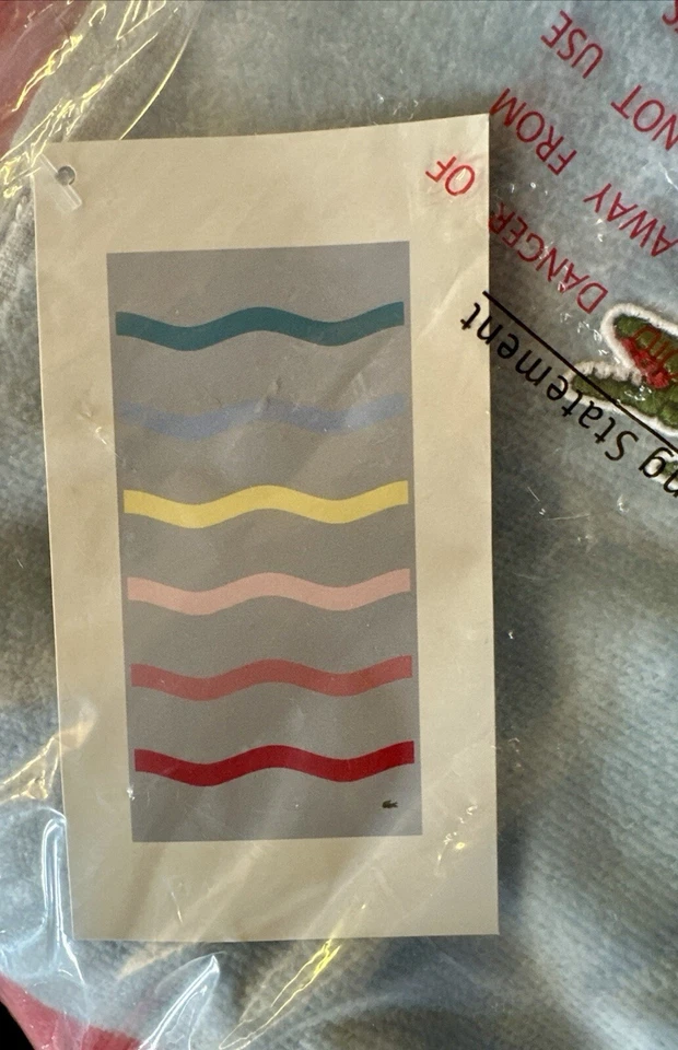 Excellent LACOSTE Kane Beach Towel Rare Design Pattern 100% Cotton 36”x72” - Image 4 of 4