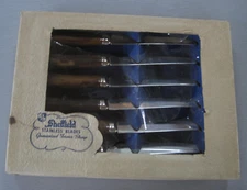 1950s Sheffield W. Richardson Ever Sharp KNIVES Knife SET of 6