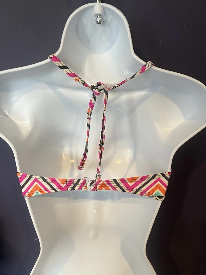 Malibu Dream Girl Aztec Bikini Top Size M Mesh Swim Suit Top - Image 3 of 4