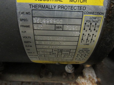 MARS DUAL FAN SQUIRREL CAGE BLOWER ASSEMBLY W/BALDOR 35L995902  