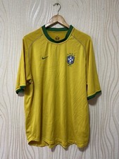BRASIL 2000 2002 HOME FOOTBALL SHIRT SOCCER JERSEY NIKE sz XL MEN VINTAGE YELLOW