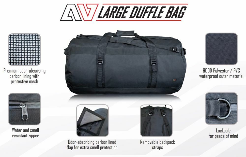 AVERT DUFFLE BAG 71CMx41CMx41CM ODOR ABSORBING ACTIVATED CARBON SMELL  CONTROL