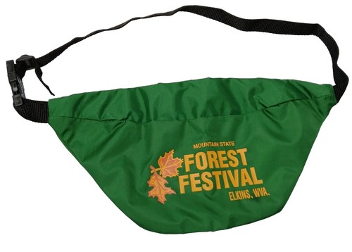 Fanny Pack Mountain State Festival Elkins West Virginia grüner Hüftsack Tasche Vintage