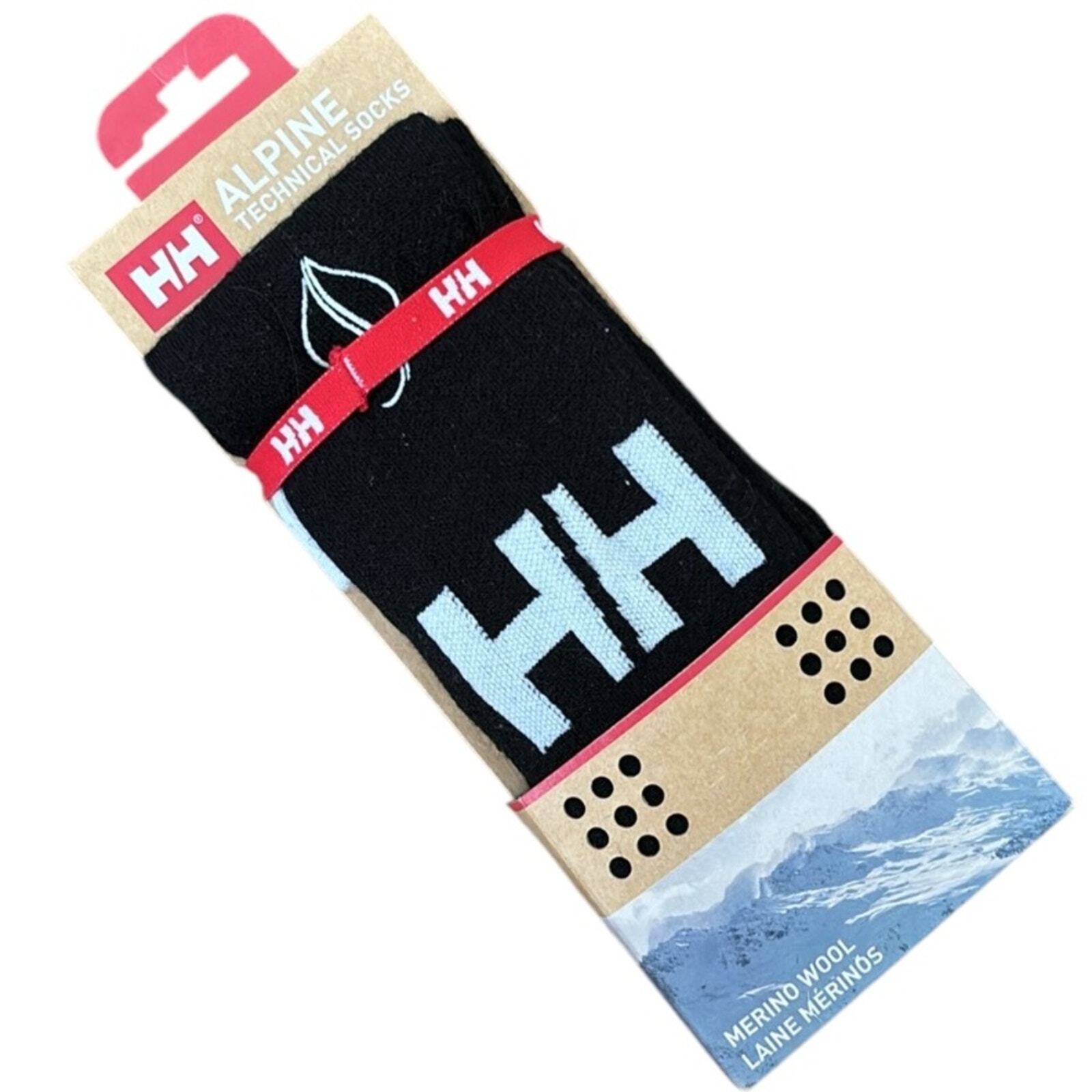 Helly Hansen Black Alpine Technical Socks Merino Wool New Size 6.5 - 8.5