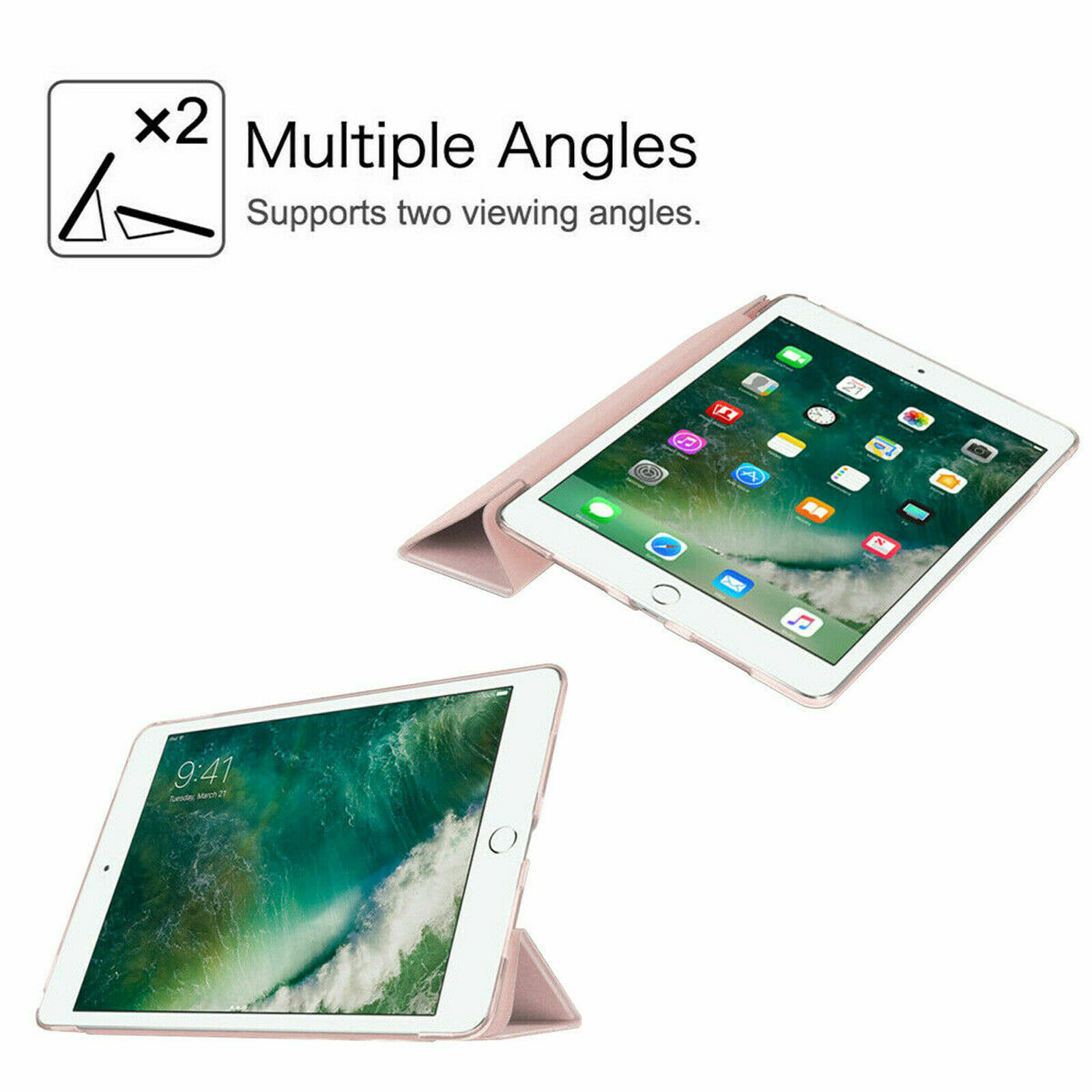 Smart Case for iPad 10th 9/8/7/10.2/6/5th Generation 9.7 Air 1/2/3/5 Pro 11 Mini