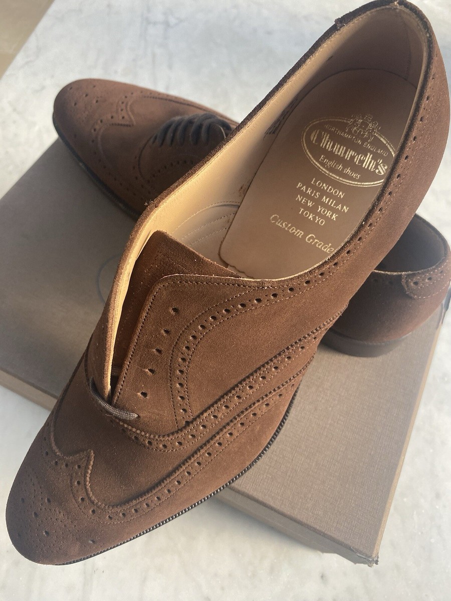 Church's Berlin Brown Superbuck G, BRAND NEW IN THE BOX, SHOE BAGS