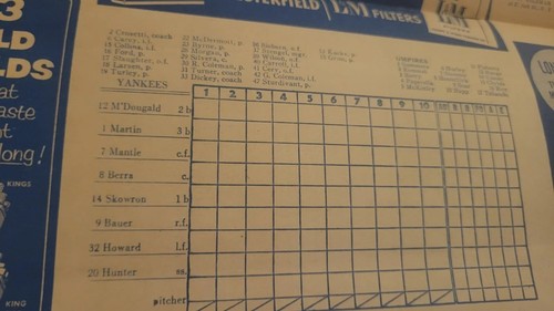 Cuadro de mando/programa de los Yankees 1956 ¡alto grado sin puntuación manto Berra fabuloso! - Imagen 4 de 11
