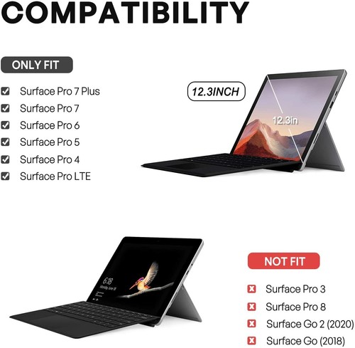 Case for Microsoft Surface Pro 7 Plus, Pro 7, Pro 6, Pro 5 (2017), Pro 4,Pro LTE - Picture 2 of 8