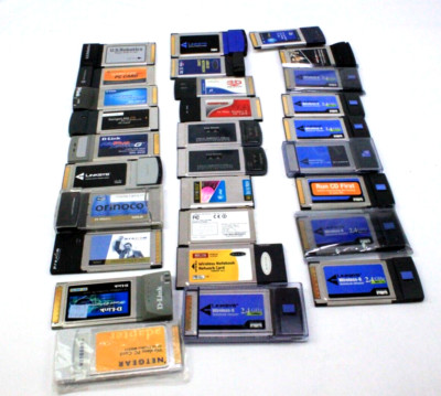 Lot of 29 Vintage Assorted PCMCIA Cards Network Modem CardBus Lot#2