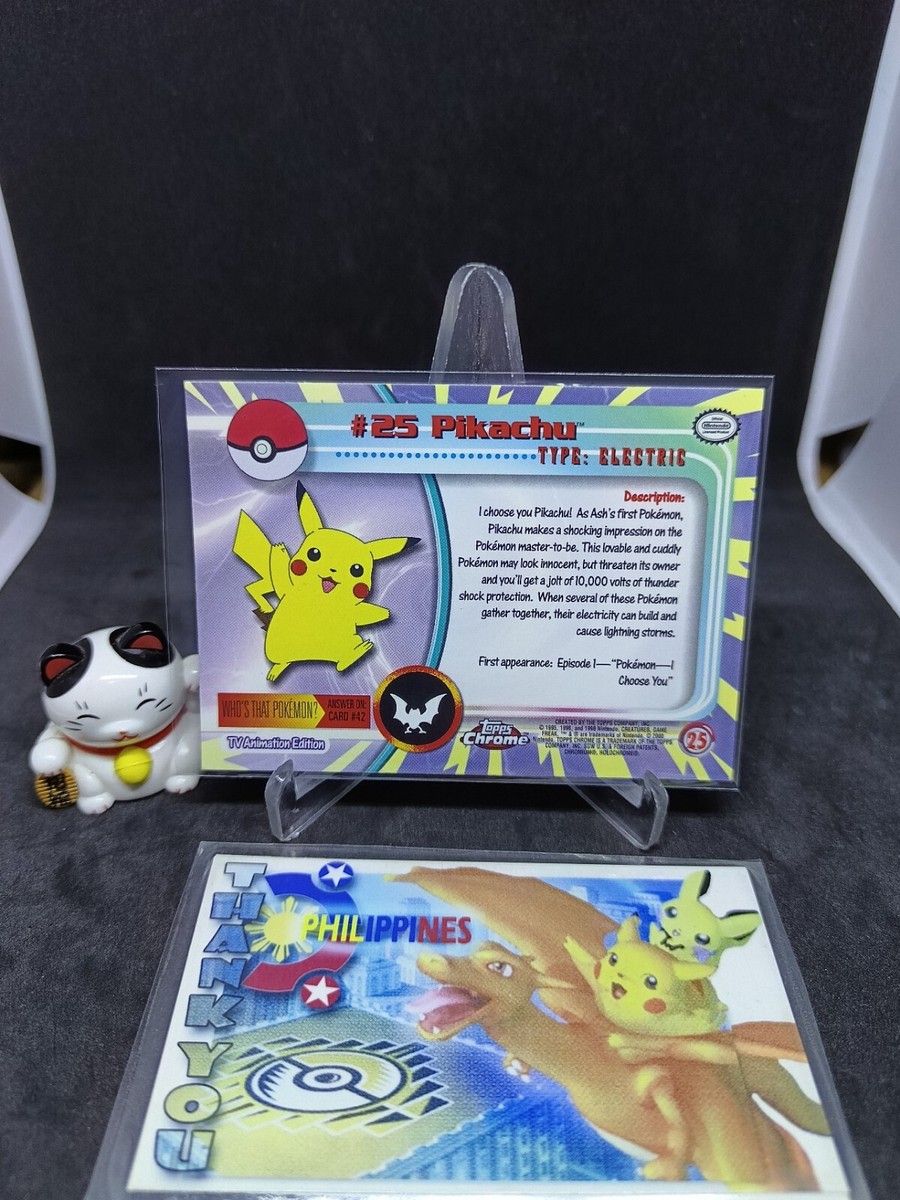 Pokemon Card - PIKACHU #25 (TOPPS CHROME) YEAR 2000