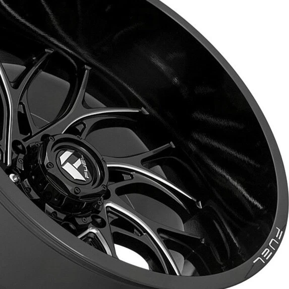 22 FUEL RUNNER GLOSS BLACK WHEELS GMC SIERRA RAM 1500 22X10 Foto 4 de 4
