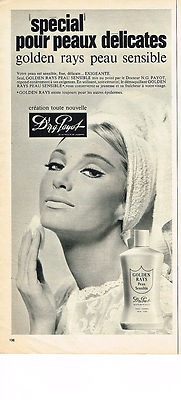 ADVERTISEMENT ADVERTISING 044 1967 DR PAYOT cosmetics GOLDEN RAYS