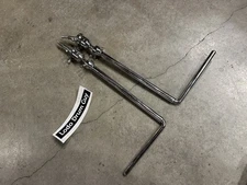 TWO (2) Vintage Rogers Swivomatic 3pc L-Arm Cymbal Holder RARE #SR3