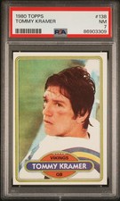 1980 Topps Tommy Kramer RC #138 PSA 7 Minnesota Vikings