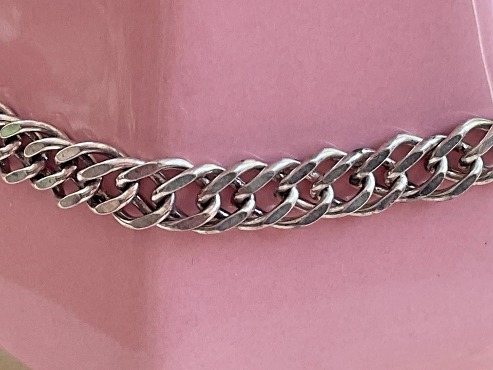 925 Italy Sterling Silver cuban link chain Bracelet 9.78g - Image 4 of 4