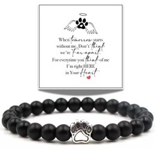 Cat Dog Memorial Gifts for Loss of Dog Cat Bracelet Pet Loss Gift Women Men ...