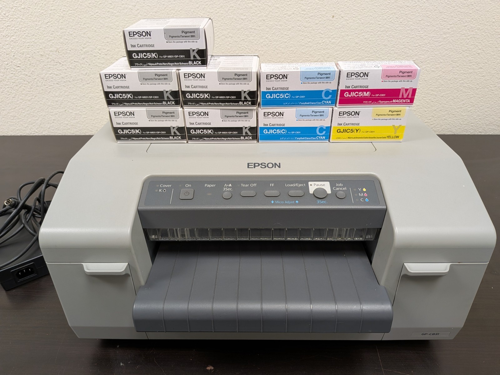 Epson GP-C831 Inkjet Label Printer Working with Ink Cartridges See Photos