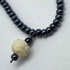 Sterling Silver 925 Enamel Floral Ring Size 6 Hematite Beaded Necklace Set 18" — photo 3
