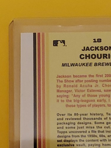 Jackson Chourio 2024 Topps Brooklyn Collection #18 Brewers Rookie Card RC - Picture 7 of 11
