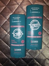 Tom s of Maine Rose Vanilla Aluminum Free Natural Deodorant 3.25 Oz Lot Of 2