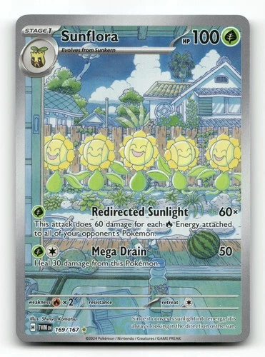 Sunflora 169/167 - Twilight Masquerade - Pokemon Card NM/M