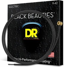 Electric Guitar Strings Black Coated Light Gauge Set