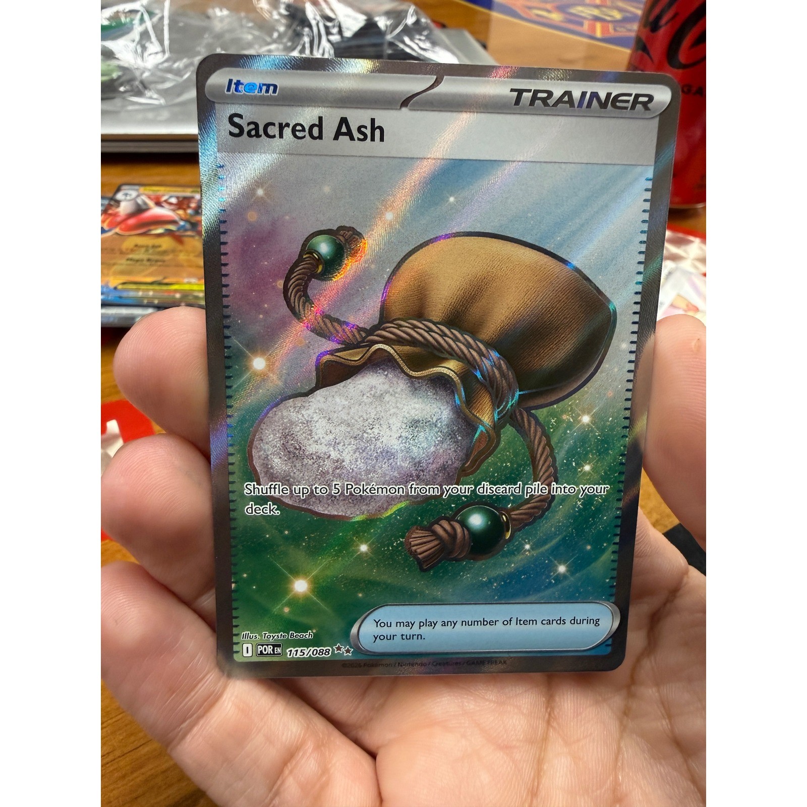 Pokemon Sacred Ash 115/088 Perfect Order TCG Hyper Rare Trainer Card