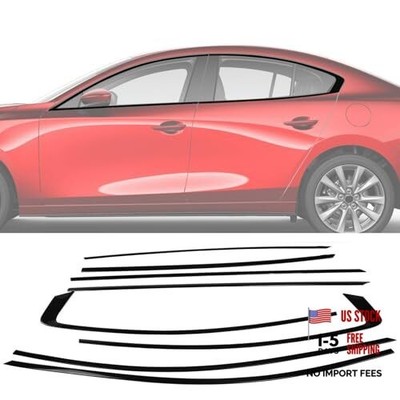Stainless Steel Window Trim Chrome Delete for Mazda 3 Sedan 19-25 Mazda 3 Sedan