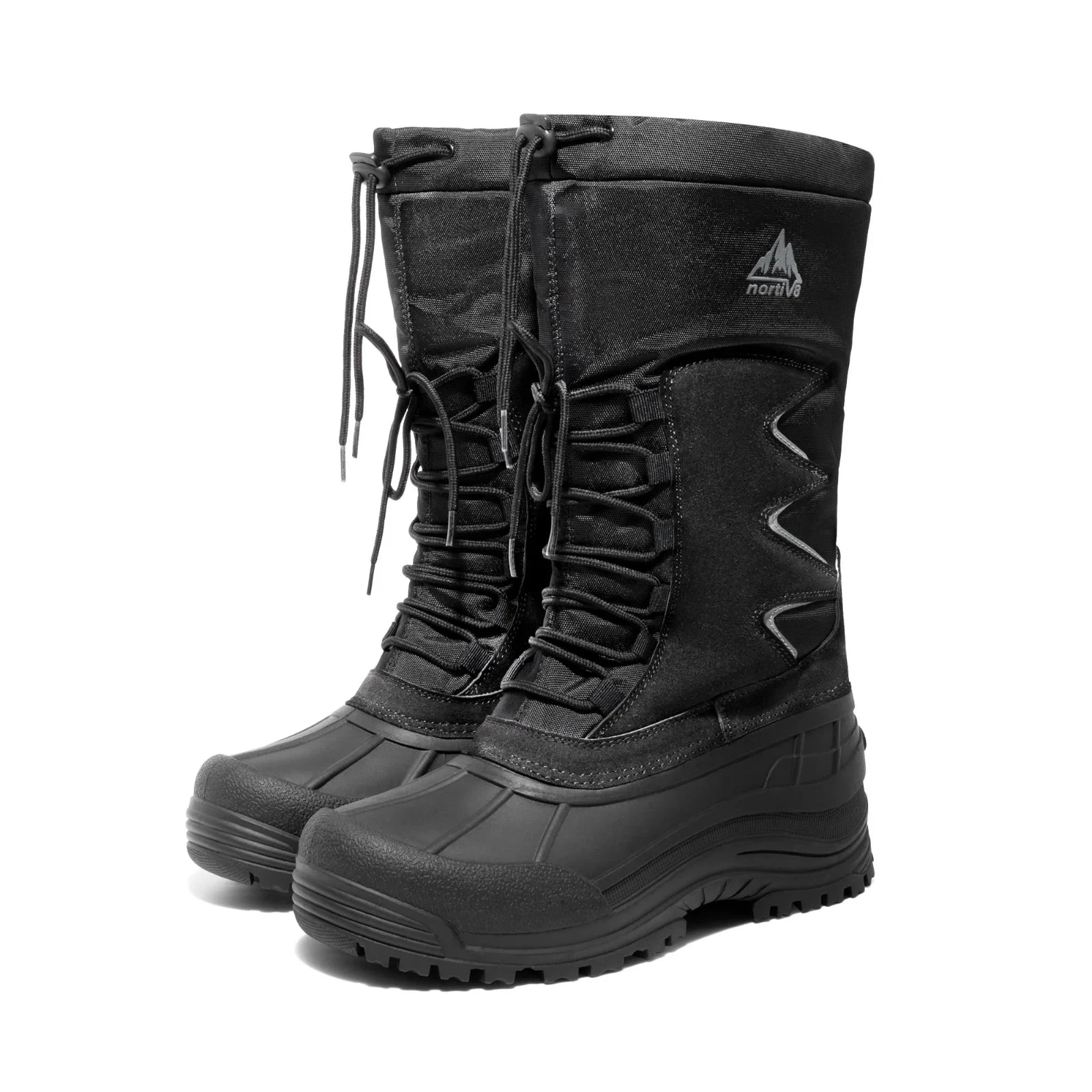 Nortiv8 Mens Waterproof Insulated Fur Lined Lightweight Hiking Snow Tall Boots 6