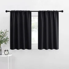 Halloween Short Curtains 36 Inches Long Black Out RV Bunk Panels Kitchen Windo
