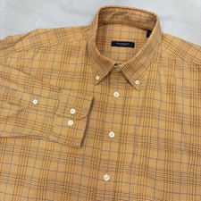 Vintage Burberry London Shirt Mens Large Glen Plaid LS Button Down Made in USA