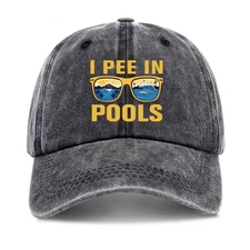 zcyhtqp, I Pee in Pools, Funny Baseball Cap, Outdoor Sport Sun Hat, Funny Tru...