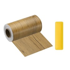 5 Zoll x 33 Fu&szlig; selbstklebend Holzmaserungs-Rep.Band m. Schaber, gelb Teak