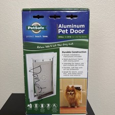 Petsafe Aluminum Pet Dog or Cat Door Small 1-15 lb's White PPA00-10859 NIB
