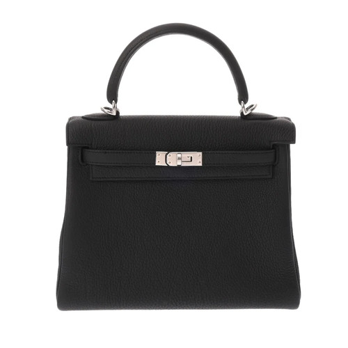 Hermes Kelly 731447 Handbag Togo Leather Black #WB3344
