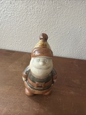 Rustic Santa In Green/Brown Self Sitter Christmas Decor