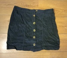 Ladies Navy Blue Cod Skirt By TU Size 14 #cordskirt #navycordskirt