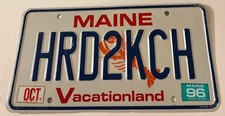 HRD2KCH Vanity License Plate Hard To Catch Maine Lobster Sports Car Corvette