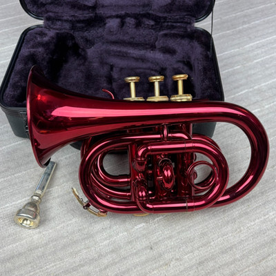 Pre-Owned J.Michael Michael Pocket Trumpet Red - FREE SHIPPING within USA