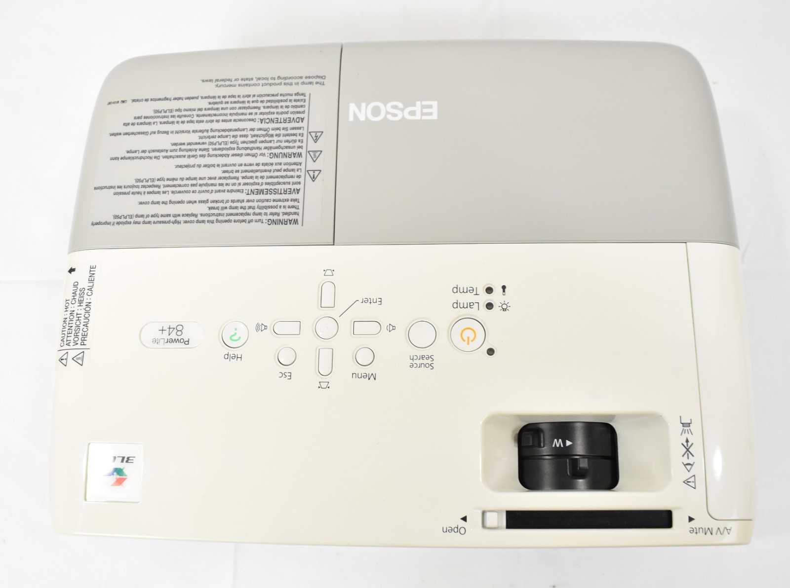 Epson Powerlite 84+ 3LCD Projector 2600 Lumens 808 Lamp Hours