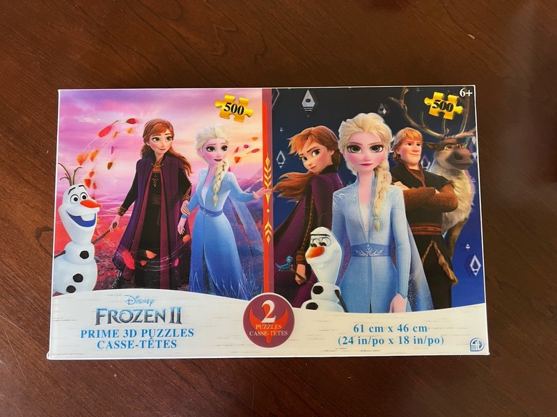 Disney Frozen II Prime 3D Puzzles 2-Pack 500pcs & Life Artfully Told 300pcs