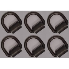  6 Weld-on 1/2" D Rings Strap Tie Down Flatbed Truck Trailer Cargo Ring  Clip