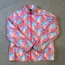 Eddie Bauer Kids Fleece Jacket M 10/12 Multicolor Zip Up Cozy Outdoor Pastel