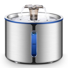 Cat Water Fountain 84oz/2.5L Stainless Steel Pet Water Fountain for Cats Dogs
