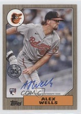 2022 Update 1987 Topps Baseball Gold 38/50 Alex Wells #87BA-AW Auto 09wc