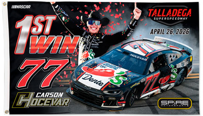 Carson Hocevar #77 Chili's Nascar Car Racing 3x5 FT Flag Wall Home Best Banner