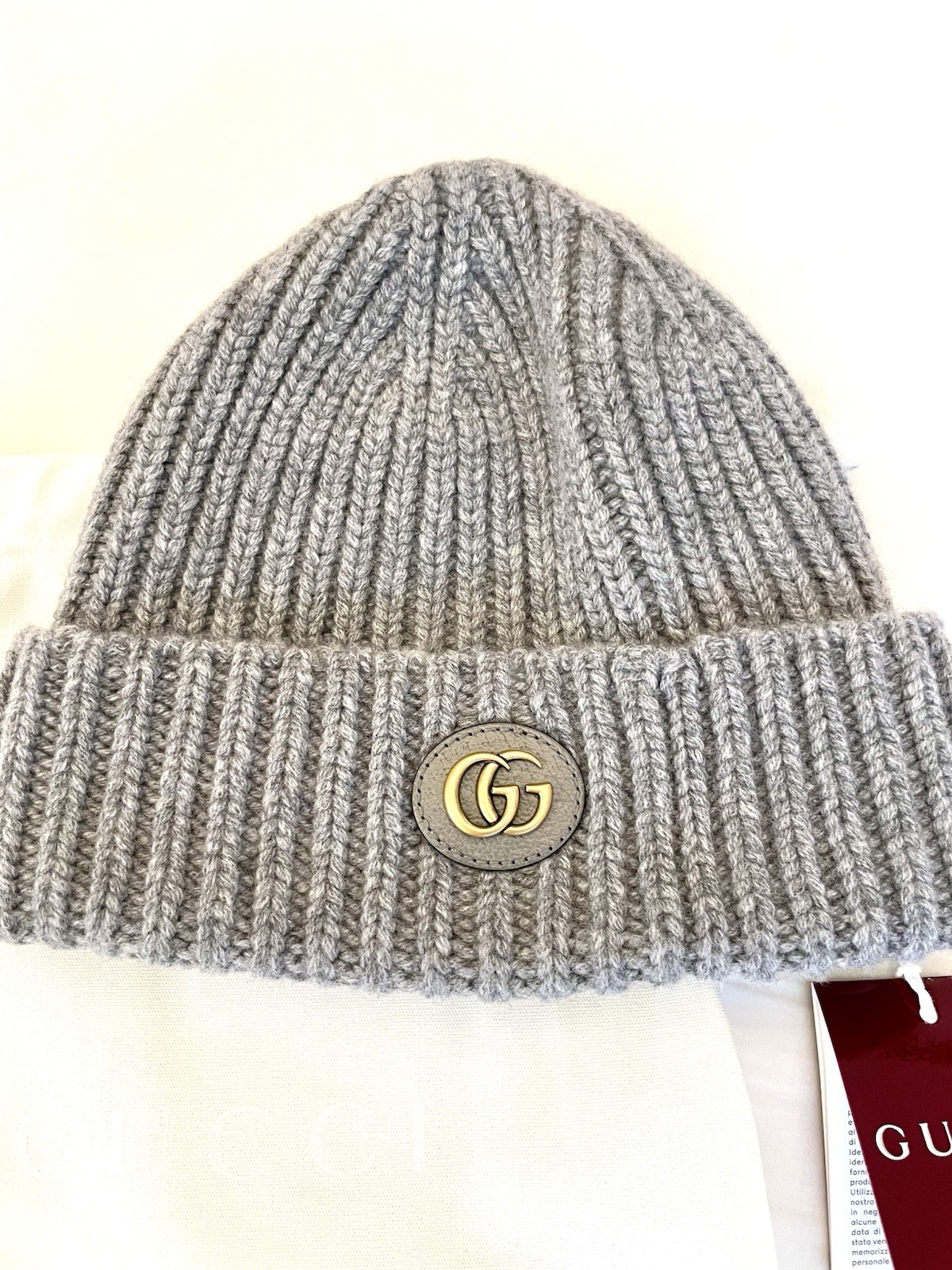 $490 NEW w/ Tag Authentic GUCCI Wool & Cashmere Hat - Gucci Size Medium